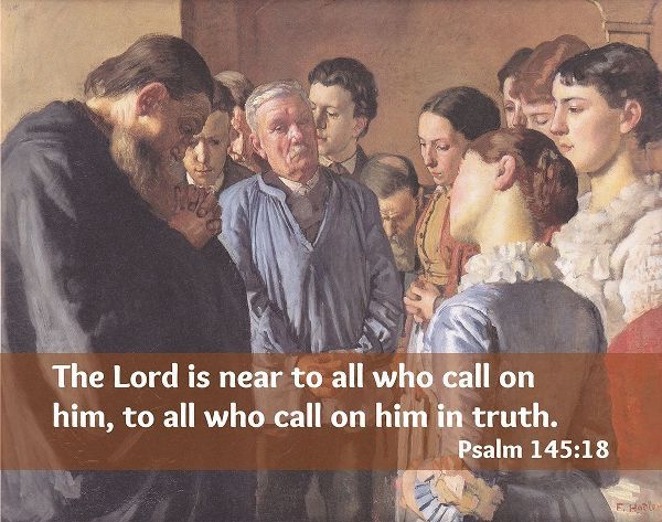 Bible Verse Quote Psalm 145:18, Ferdinand Hodler - Devotion
