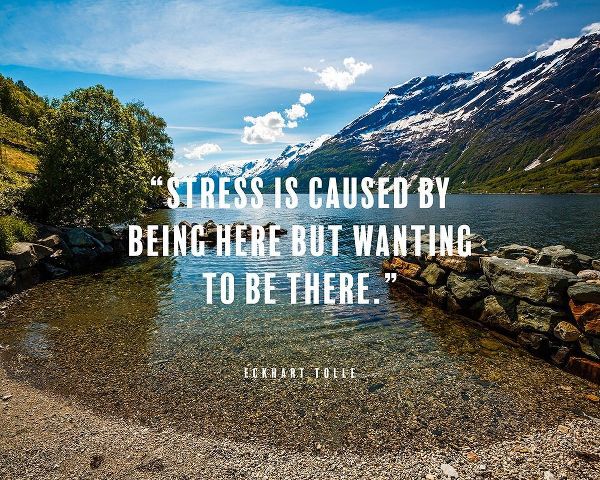 Eckhart Tolle Quote: Stress