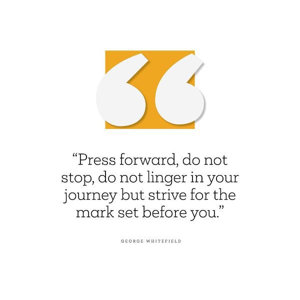 George Whitefield Quote: Press Forward