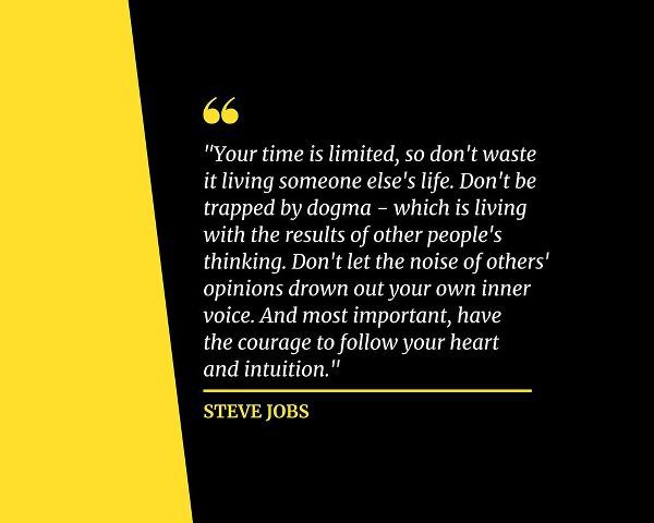 Steve Jobs Quote: Your Time is Limited