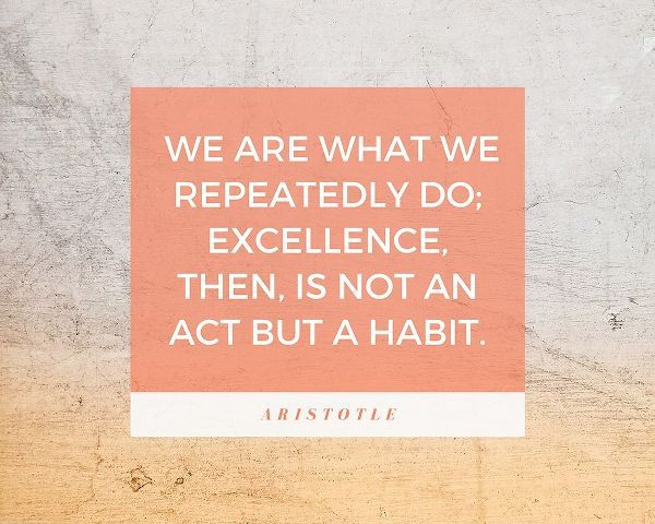 Aristotle Quote: Excellence