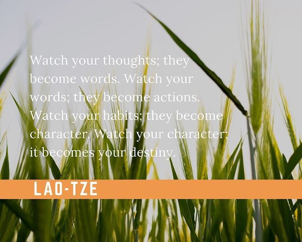 Lao-Tze Quote: Watch Your Thoughts