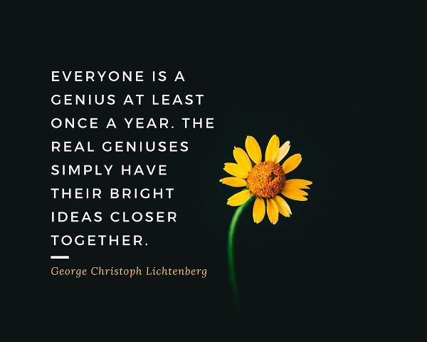 Georg Christoph Lichtenberg Quote: Real Geniuses