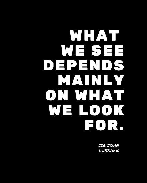 Sir John Lubbock Quote: What We Look For