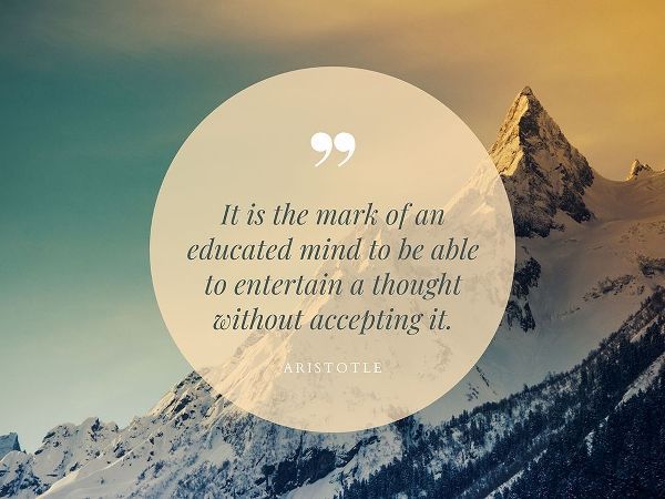 Aristotle Quote: Educated Mind