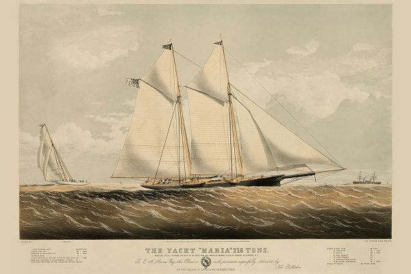 Unknown 아티스트의 The Yacht Maria, 1861 작품