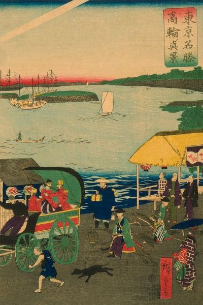 Famous places in Tokyo: real view of Takanawa (Tokyo meisho Takanawa no shinkei) #3, 1870