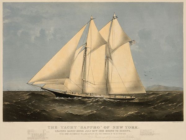 Unknown 아티스트의 The Yacht Sappho of New York, 1869 작품