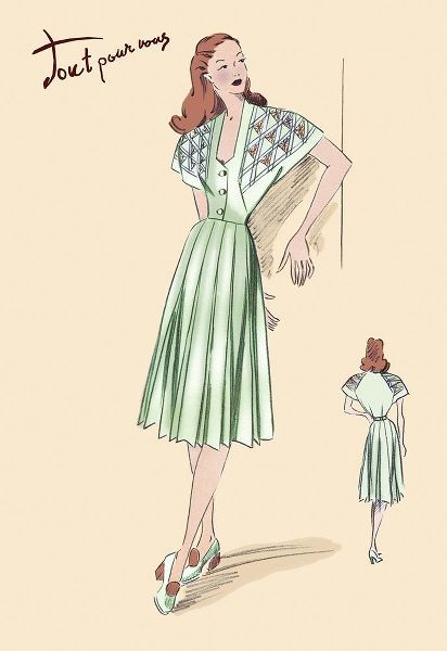 Pleated Summer Dress, 1947