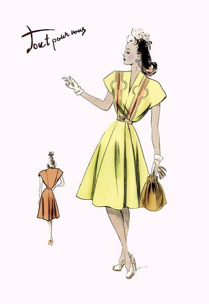 Spring Dress and Bag, 1947