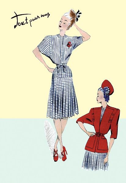 Pleated Sailor Dress with Jacket, 1947