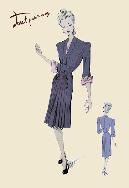 Conservative Suit Dress, 1947
