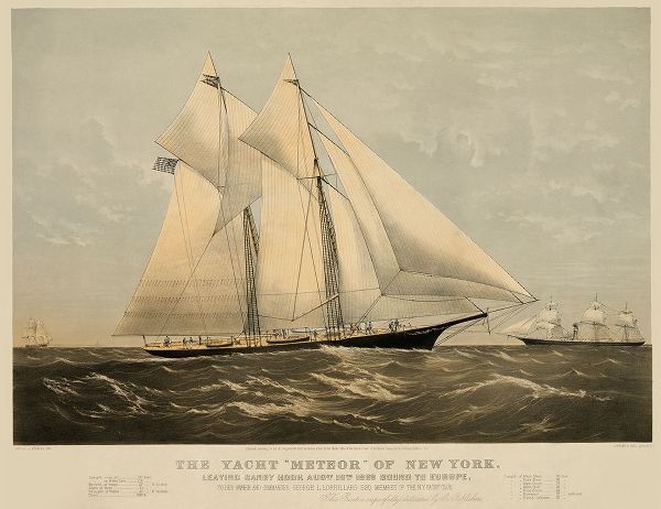 Unknown 아티스트의 The Yacht Meteor of New York, 1869 작품