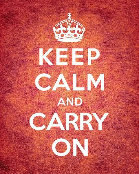 Keep Calm and Carry On - Vintage Red