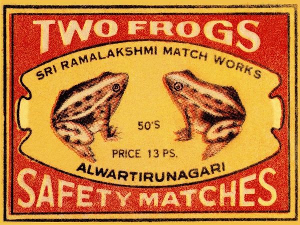 Two Frogs Safety Matches