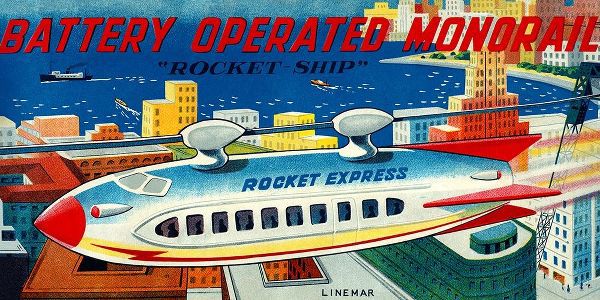 Battery Operated Monorail &quot;Rocket Ship&quot;
