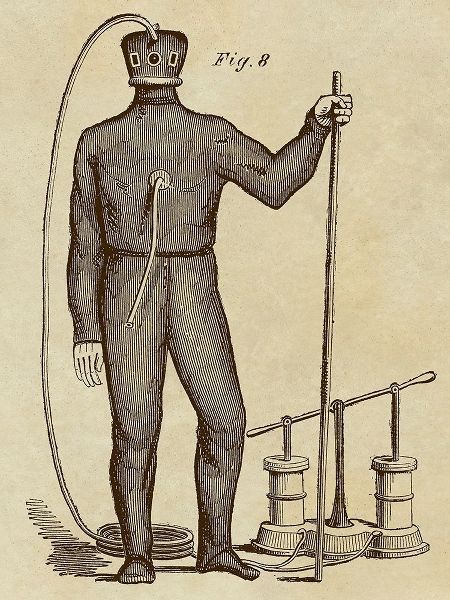 Diving Gear with Suit and Air Pump
