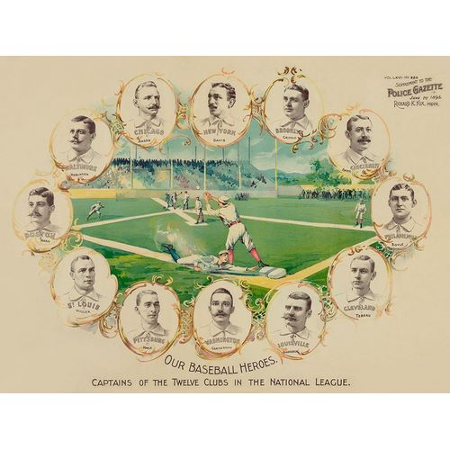 Our baseball heroes - captains of the twelve clubs in the National League