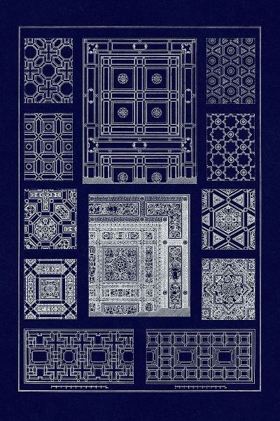 Ceilings with Bays and Mouldings (Blueprint)