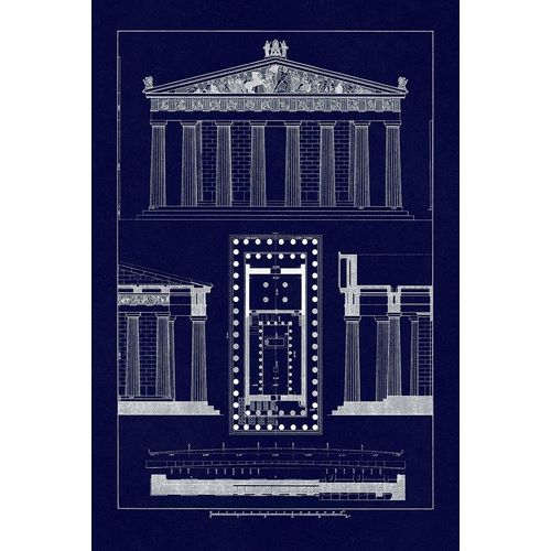 The Parthenon at Athens, Polychrome (Blueprint)