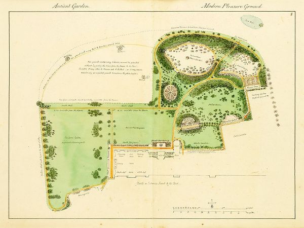 Ancient Garden and Modern Pleasure Garden: Plan, 1813