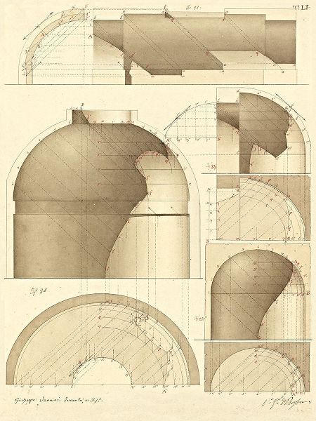 Plate 51 for Elements of Civil Architecture, ca. 1818-1850