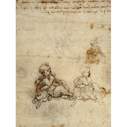 Studies for the Christ Child with a Lamb (recto)