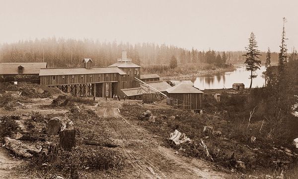 Oswego Iron Works, Willamette River, Oregon, 1867