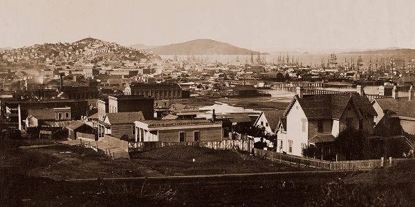 City Front from Rincon Hill, San Francisco, California, 1860