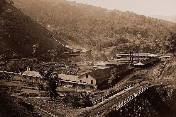 Smelting Works, New Almaden, Santa Clara, California, 1863
