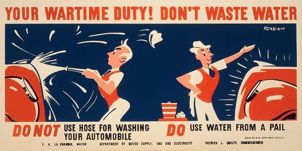 Do not use hose for washing your automobile