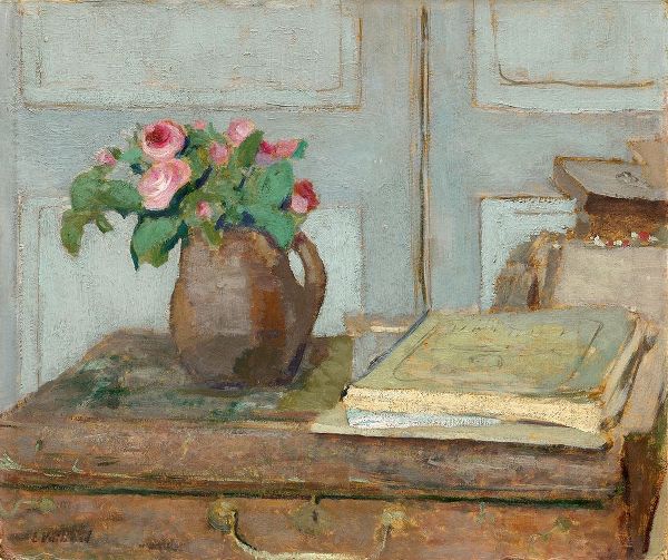 The Artists Paint Box and Moss Roses, 1898