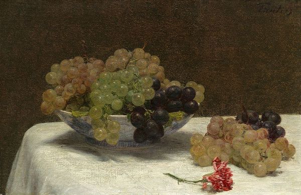 Still Life with Grapes and a Carnation, c. 1880