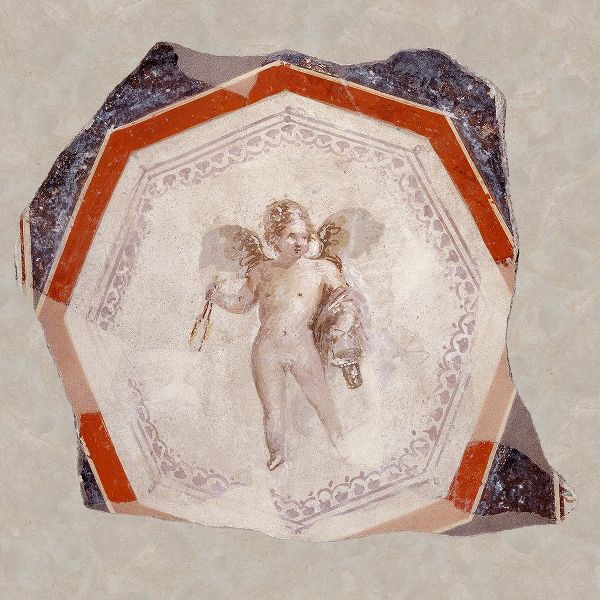 Fresco Depicting Cupid holding Two Sticks and a Pail