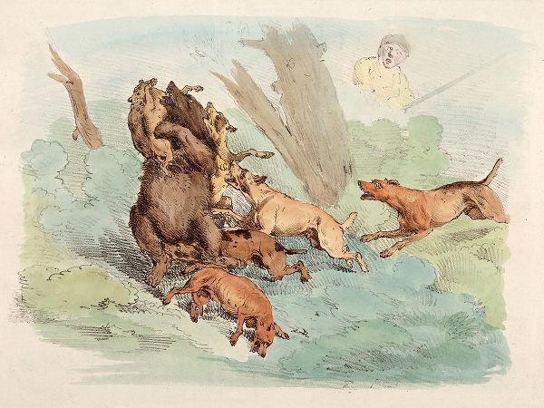 Hunting Dogs Attacking A Bear, 1817