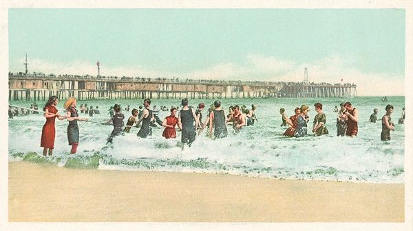 Surf Bathing, Long Beach, Calif., 1898