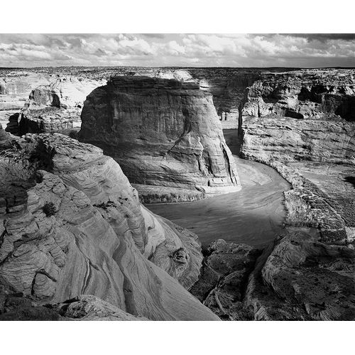 View of valley from mountain, Canyon de Chelly, Arizona - National Parks and Monuments, 1941