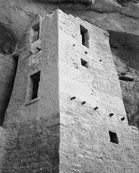 View of tower, taken from above, Cliff Palace, Mesa Verde National Park, Colorado, 1941