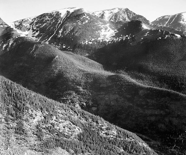 Hills and mountains, in Rocky Mountain National Park, Colorado,  ca. 1941-1942