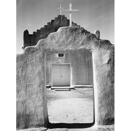 Front view of entrance, Church, Taos Pueblo National Historic Landmark, New Mexico, 1942