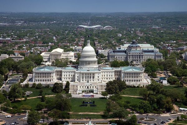 Aerial view, United States Capitol building, Washington, D.C.