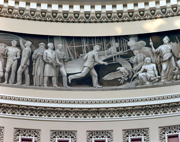 Wright Brothers frieze in U.S. Capitol dome, Washington, D.C.