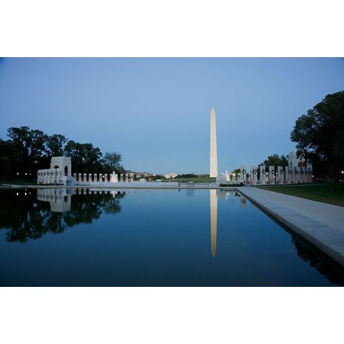 Reflecting pool on the National Mall with the Washington Monument reflected, Washington, D.C.