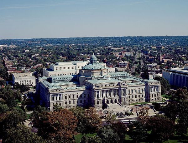 View of the Library of Congress Thomas Jefferson Building from the U.S. Capitol dome, Washington, D.