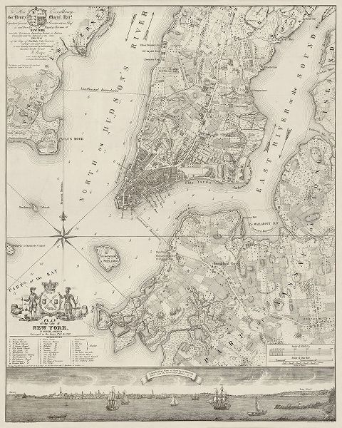 Plan of the City of New York, copied from the Ratzer Map. Surveyed in the Years 1766-1767.
