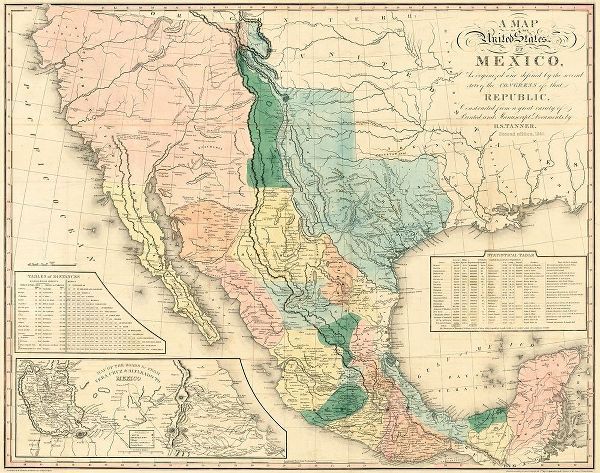 A map of the United States of Mexico : as organized and defined by the several acts of the Congress