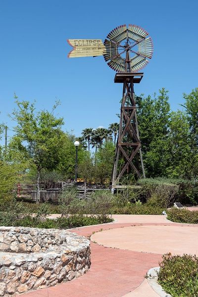 Windmill in the Will Looney Legacy Park at the Museum of South Texas History in Edinburg, TX