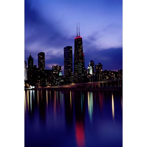 Skyline at dusk Chicago Illinois