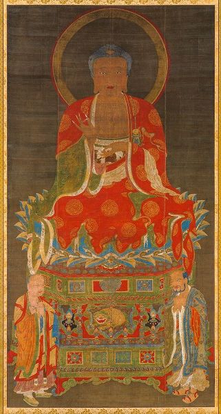 Shakyamuni Triad Buddha Attended by Manjushri and Samantabhadra
