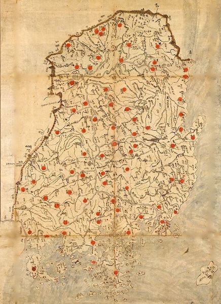 Vintage Maps 아티스트의 Chinese Medieval World Map 작품